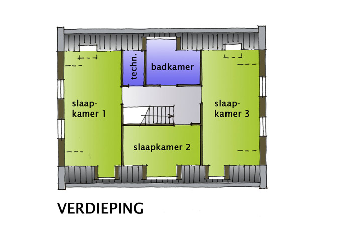 plattegrond verdieping type II